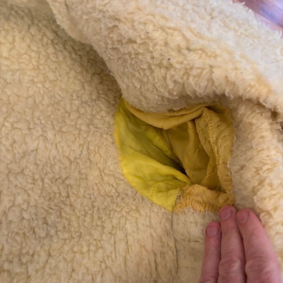 Vintage Sherpa Lined Sears Denim Jacket Mens 44R Western Style Shearling Collar - Picture 10 of 12